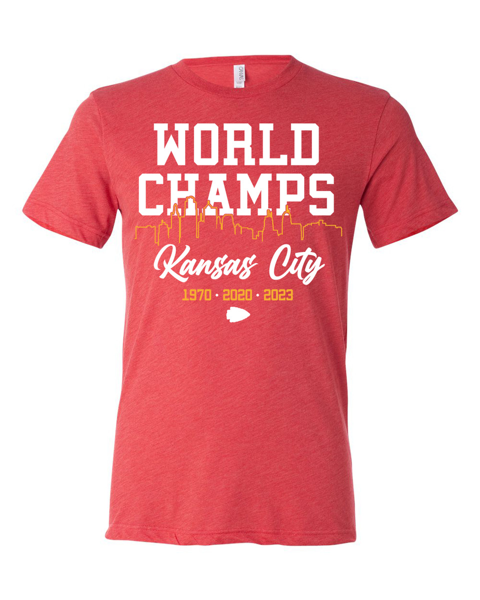 Kansas City Chiefs Store 2022 World Champions Exclusive Red Wednesday Run  T-Shirt - Snowshirt